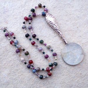 Jasper Magnifying Glass Necklace